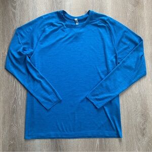 Lululemon Blue Vent Tech Long Sleeve Crew Shirt